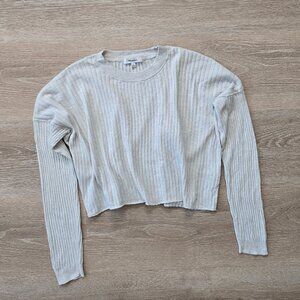 Madewell Donegal Lawson Crop Pullover Sweater Size Medium Cotton Hemp Silk Blend